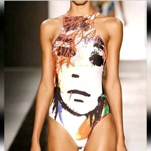 Lenny Niemeyer swimsuit Runway Art Mask Maillot Brazilian Luxury Swim One Piece